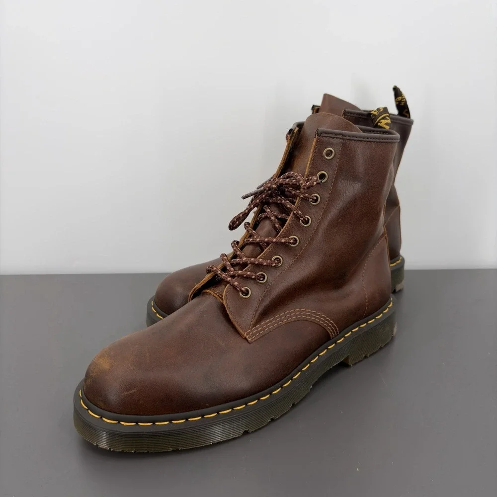 Dr Martens 1460 SR Slip Resistant Boots Men 14 Rustic Combat Work Lace Up Eyelet